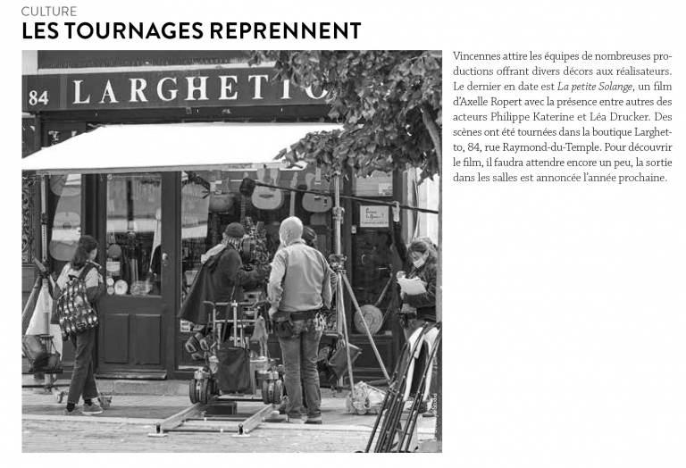 Article de presse Petite Solange