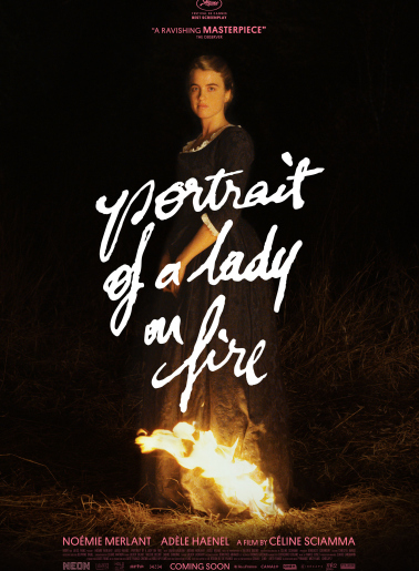 Portrait of a young lady on fire